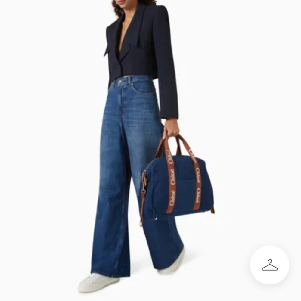 NWT Chloé Denim Blue Logo Baby Changing Diaper Bag Set Authentic